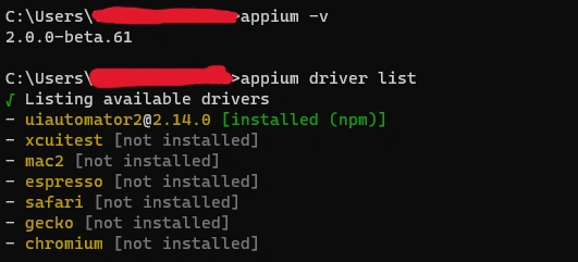 Appium Drivers