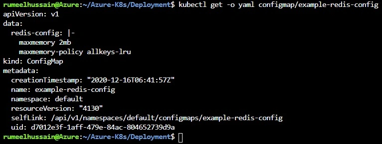 Yaml using the following command