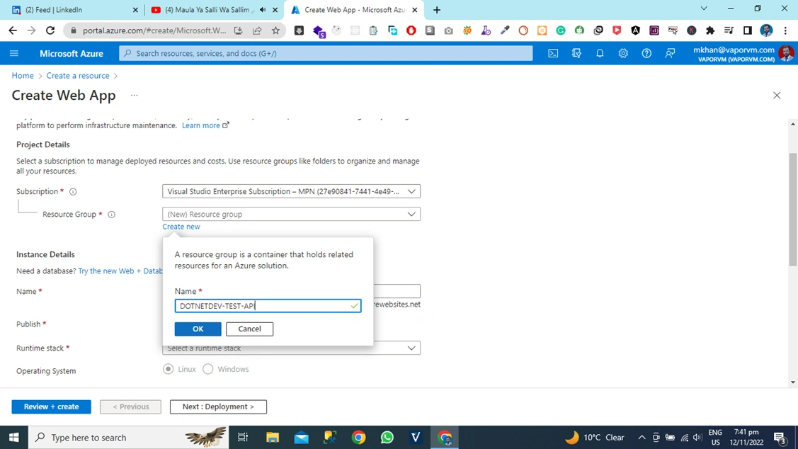 Application Deployment On Azure Cloud using Azure Web App Service