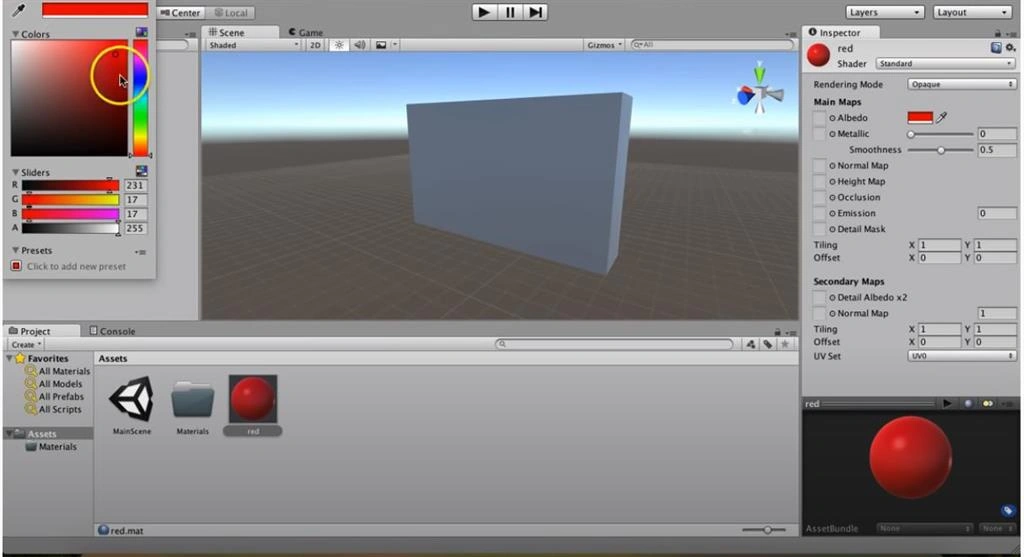 Apply Materials, Shaders And Textures To Objects In Unity