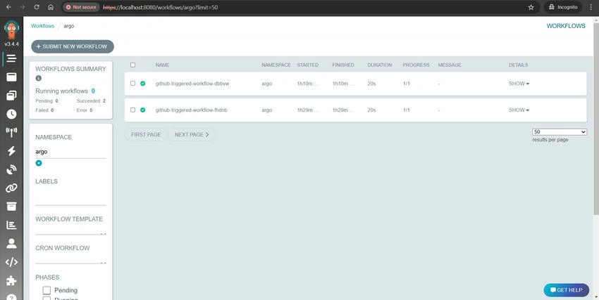 Workflow name