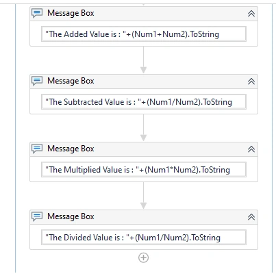 Arithmetic Operation Using UiPath Studio