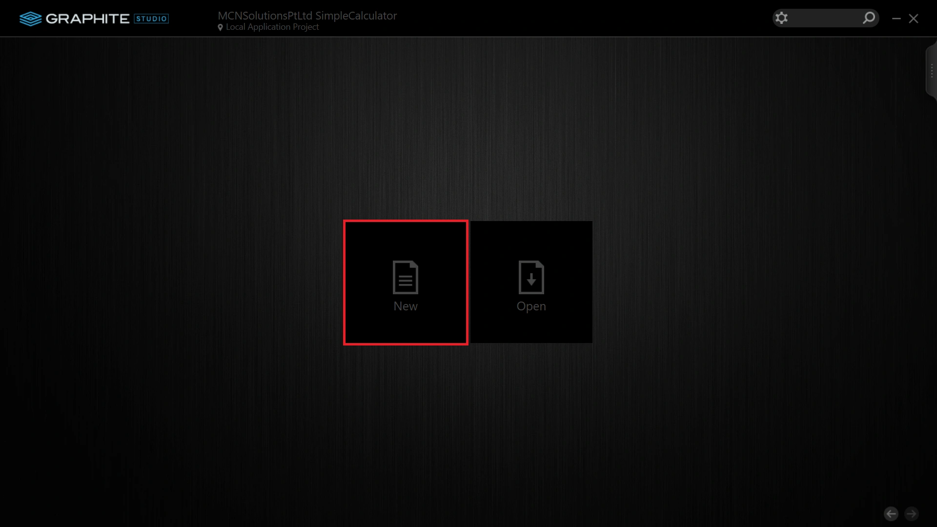 HomeScreen of GRAPHITE studio