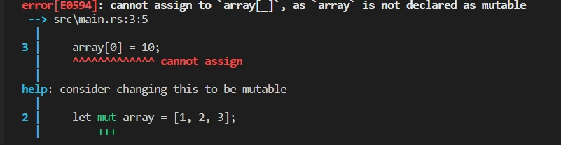 Array Mutable Error