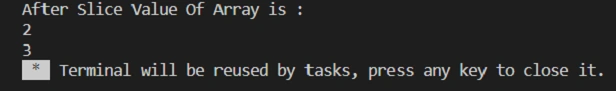 Array Slicing