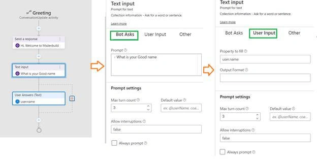 Ask Question To Users Using Bot Framework Composer