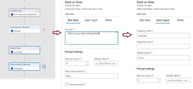 Ask Question To Users Using Bot Framework Composer