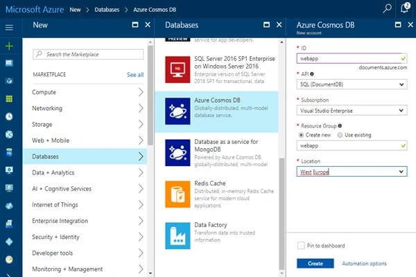 Azure CosmoDB
