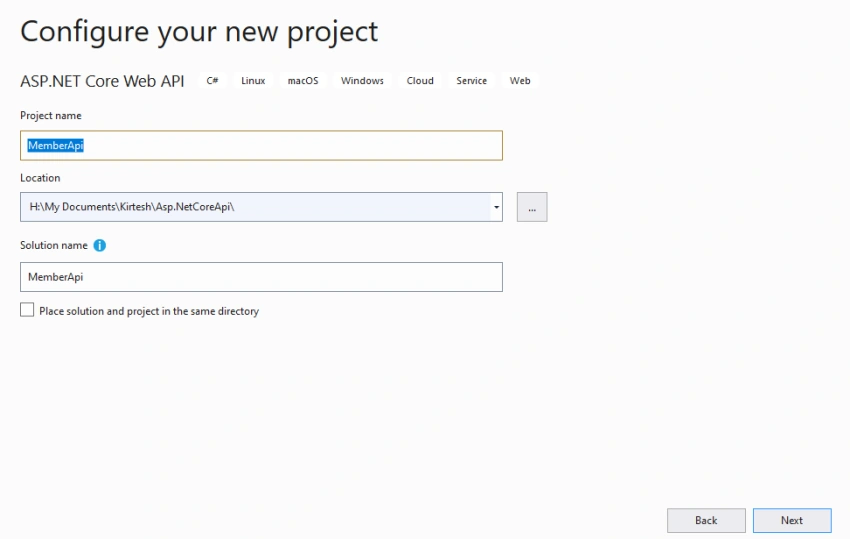 Configure