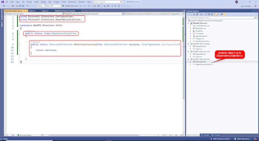 ASP.NET Core Api Clean Architecture With JWT authentication and Swagger