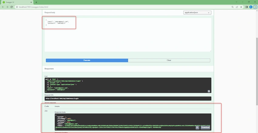 ASP.NET Core Api Clean Architecture With JWT authentication and Swagger