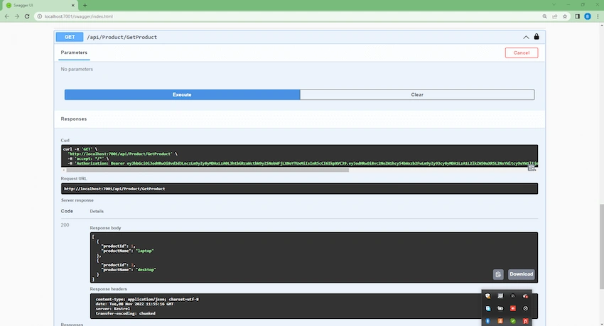 ASP.NET Core Api Clean Architecture With JWT authentication and Swagger