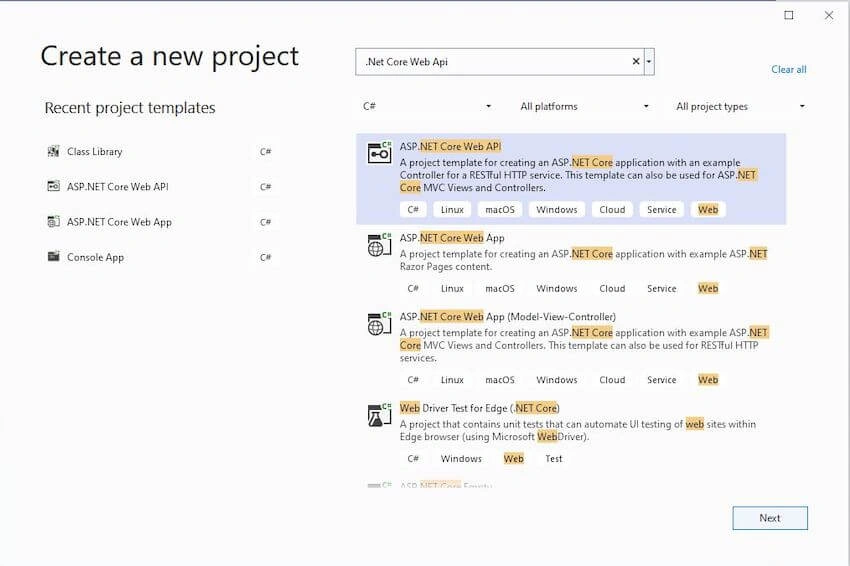 ASP.NET Core Api Clean Architecture With JWT authentication and Swagger
