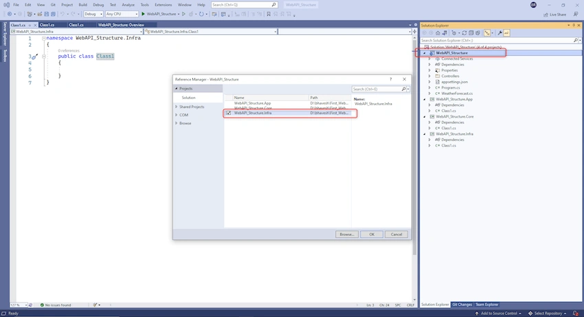 ASP.NET Core Api Clean Architecture With JWT authentication and Swagger
