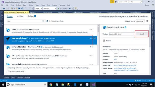 ASP.NET Core Application - Implementing Azure Redis Cache