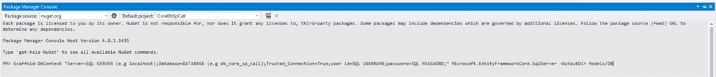 ASP.NET Core - Entity Framework Call Store Procedure