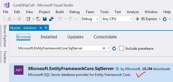 ASP.NET Core - Entity Framework Call Store Procedure