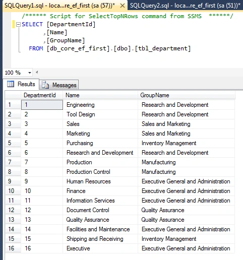 ASP.NET Core - Entity Framework Query Through Database