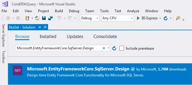 ASP.NET Core - Entity Framework Query Through Database