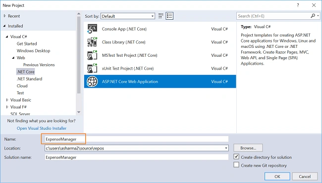 ASP.NET Core Web Application