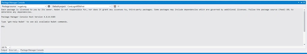 Package Manager Console