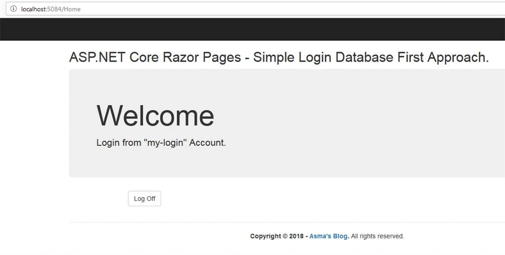 Simple Login using Entity Framework Database First Approach