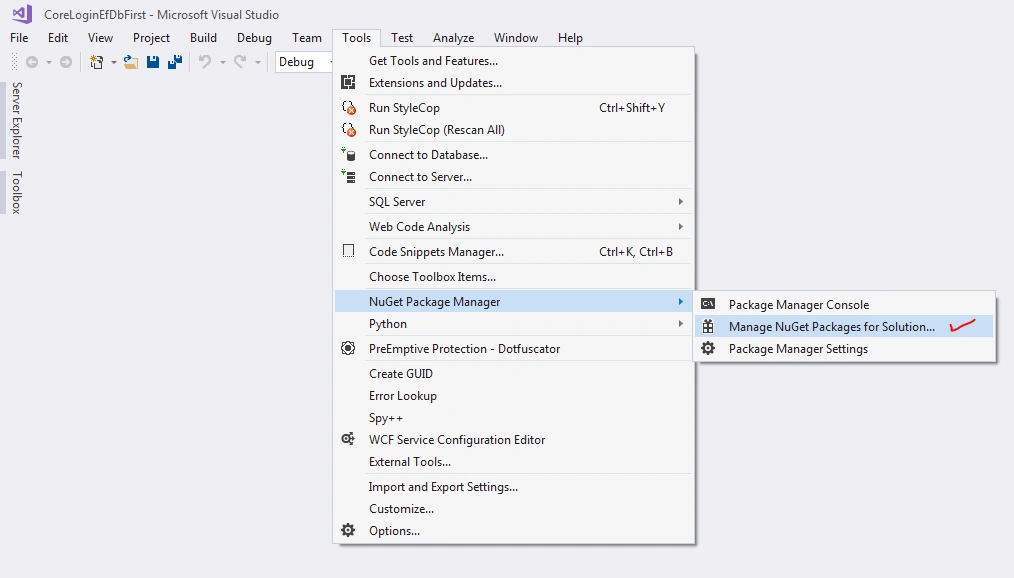 Manage NuGet Packages