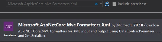 Microsoft.AspNetCore.Mvc.Formatters.Xml