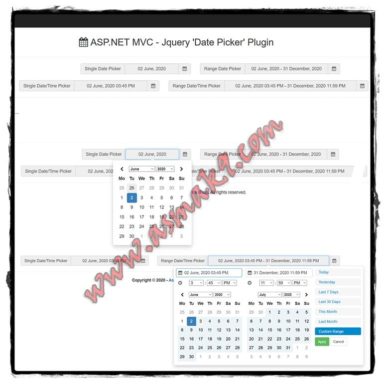 ASP.NET MVC - jQuery Date Picker Plugin