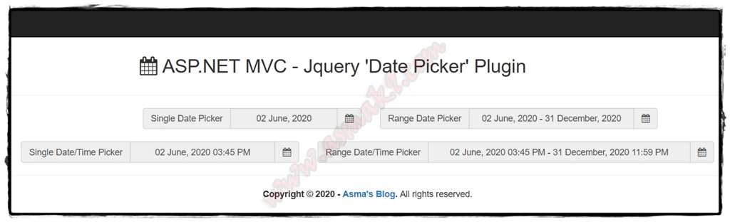 ASP.NET MVC - jQuery Date Picker Plugin