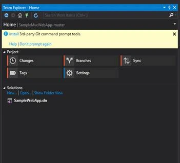 ASP.NET MVC Project Integration With Github