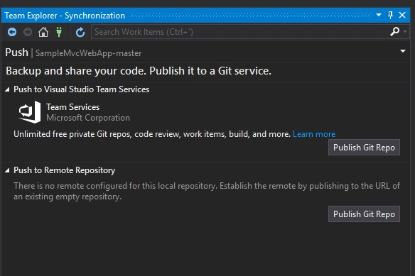 ASP.NET MVC Project Integration With Github