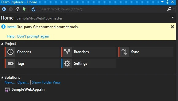 ASP.NET MVC Project Integration With Github