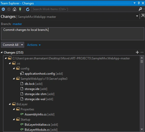 ASP.NET MVC Project Integration With Github