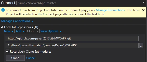 ASP.NET MVC Project Integration With Github