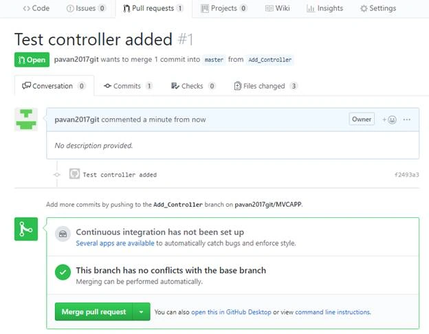 ASP.NET MVC Project Integration With Github