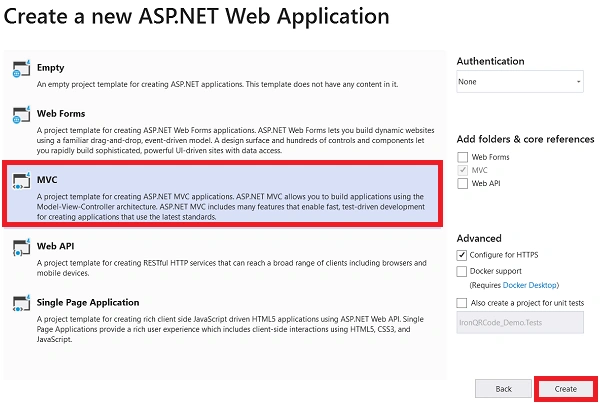 Create a New ASP.NET Web Application