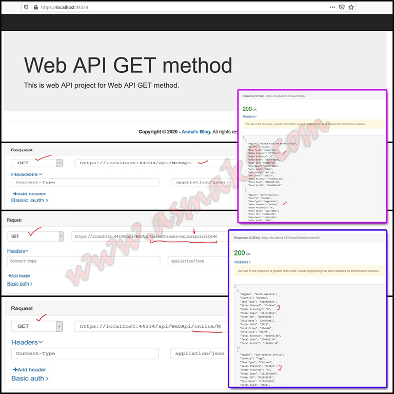 ASP.NET MVC - REST Web API GET Method