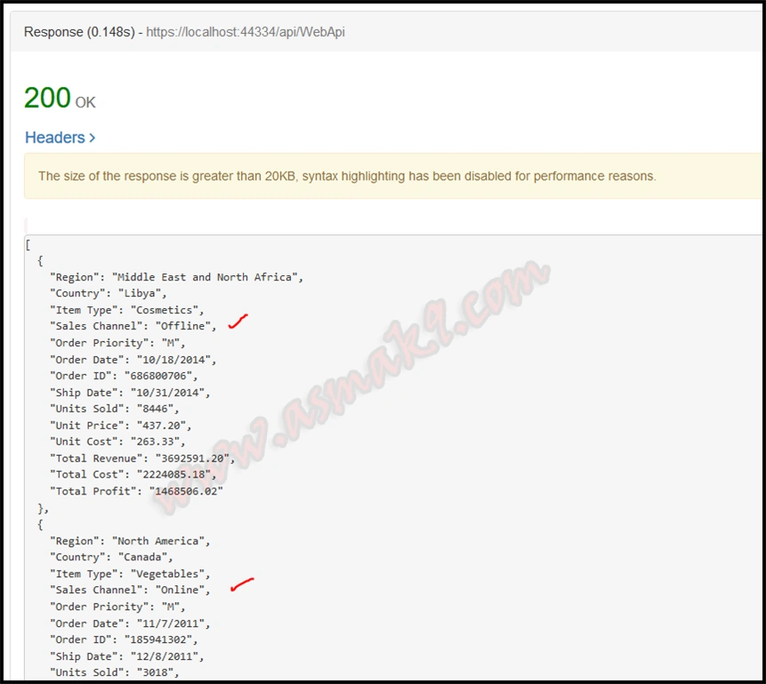 ASP.NET MVC - REST Web API GET Method