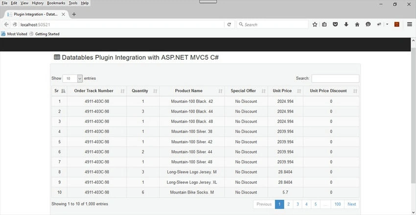 Data tables