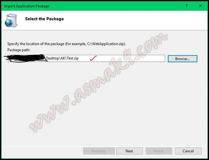 Select the package