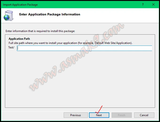 Enter application package