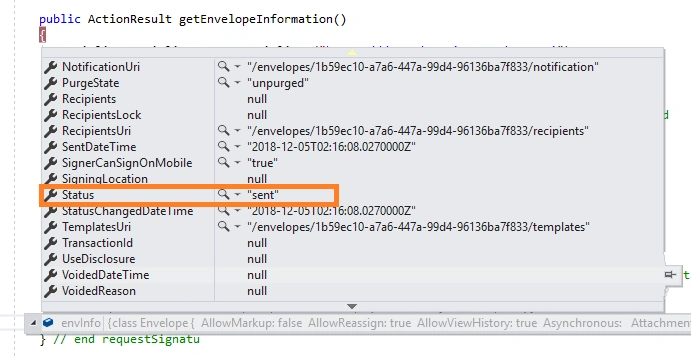 ASP.NET MVC 5 - DocuSign - Sign On A Document And Track Envelopes