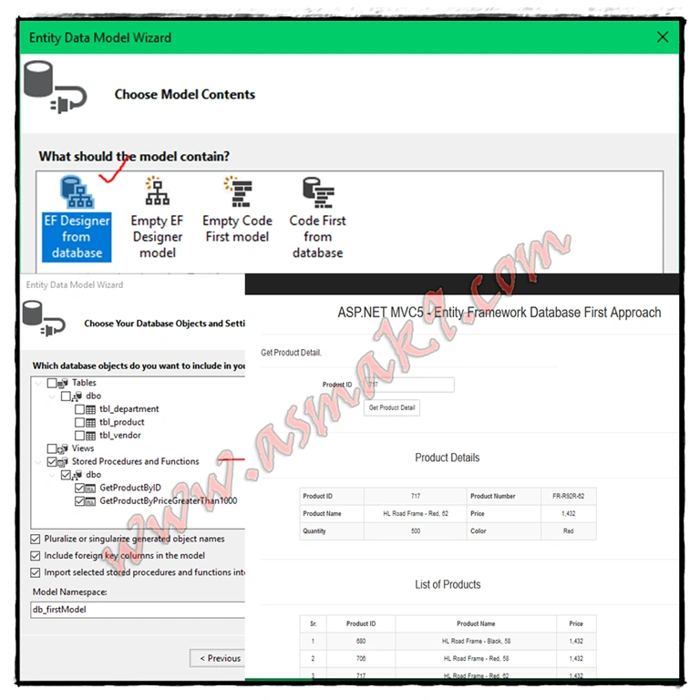 ASP.NET MVC 5 - Entity Framework Database First Approach