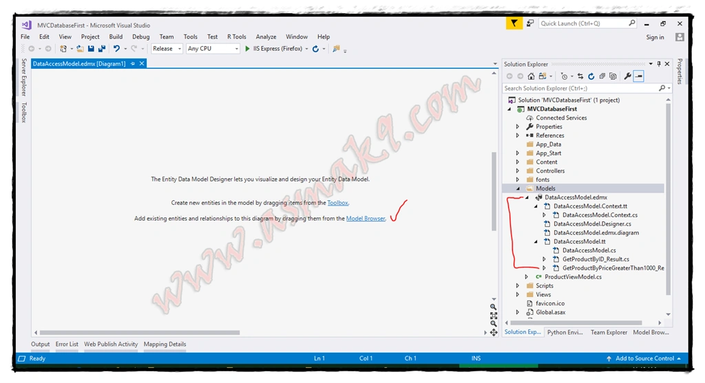 ASP.NET MVC 5 - Entity Framework Database First Approach
