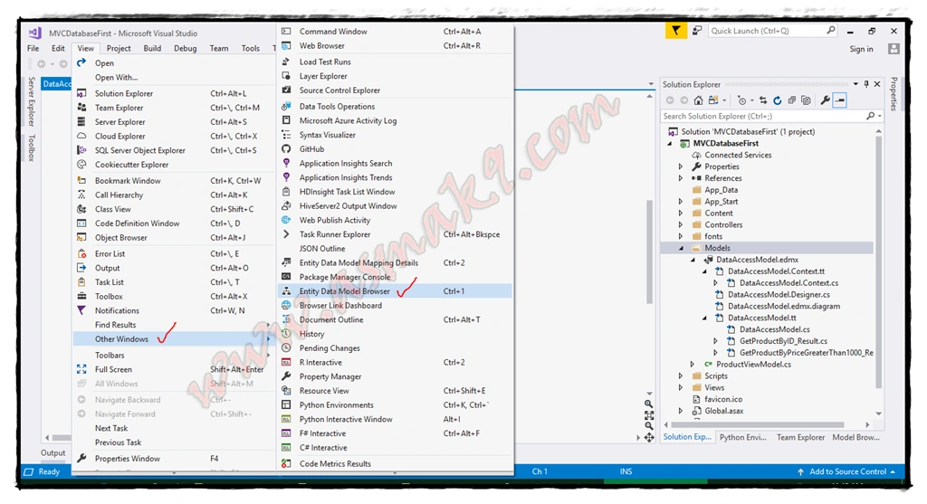 ASP.NET MVC 5 - Entity Framework Database First Approach