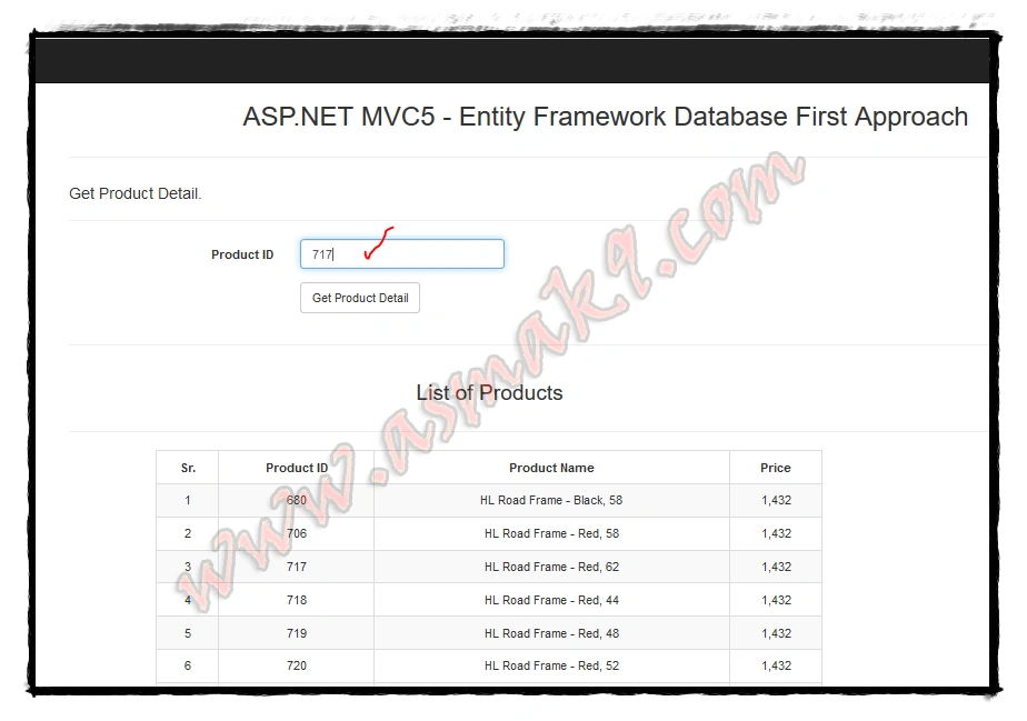 ASP.NET MVC 5 - Entity Framework Database First Approach