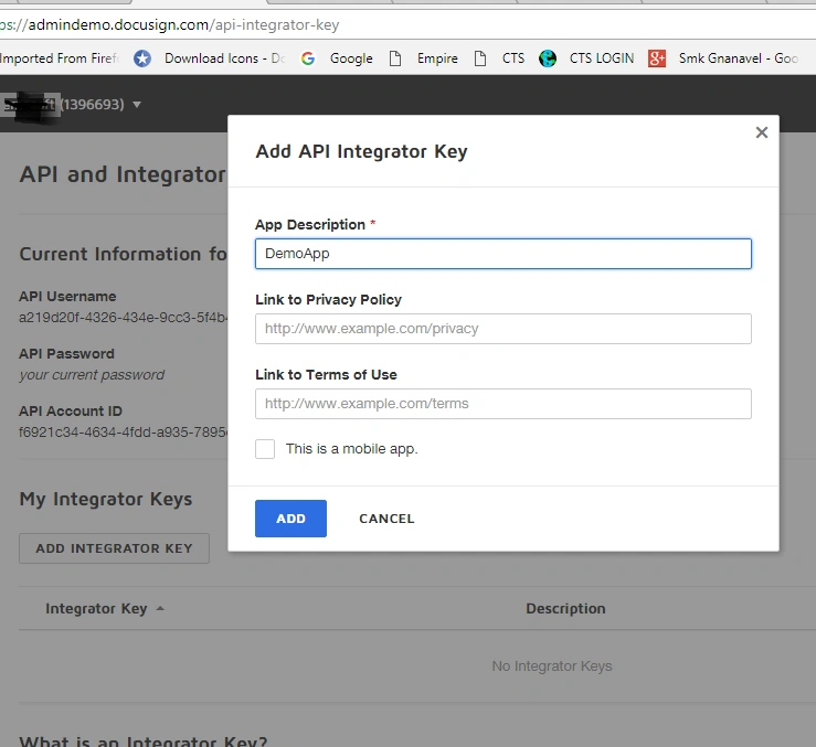 ASP.NET MVC 5 - Integrate And Validate DocuSign Connection With Web Application