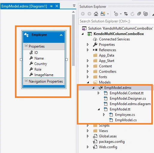 ASP.NET MVC 5 - Kendo UI - Working With MultiColumnComboBox Using EF
