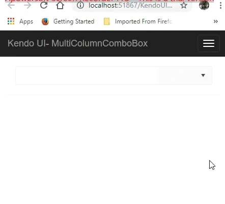ASP.NET MVC 5 - Kendo UI - Working With MultiColumnComboBox Using EF